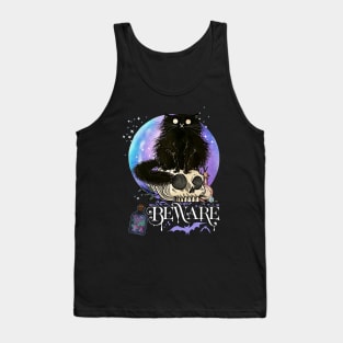 Black cat Magic Witch Tarot cards Beware potion witchy Witchcraft astrology Halloween Tank Top